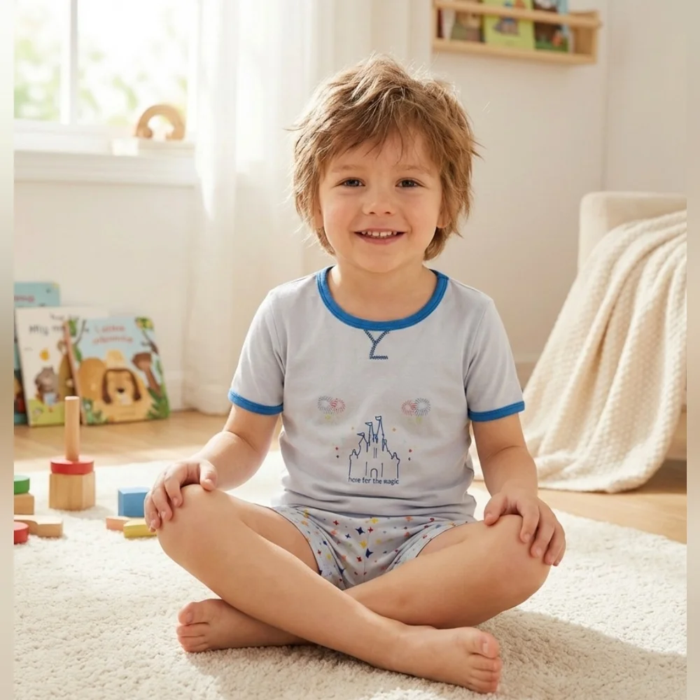 The Yellow Lamb Disney Castle Kids Pajama Set - Sz 3T